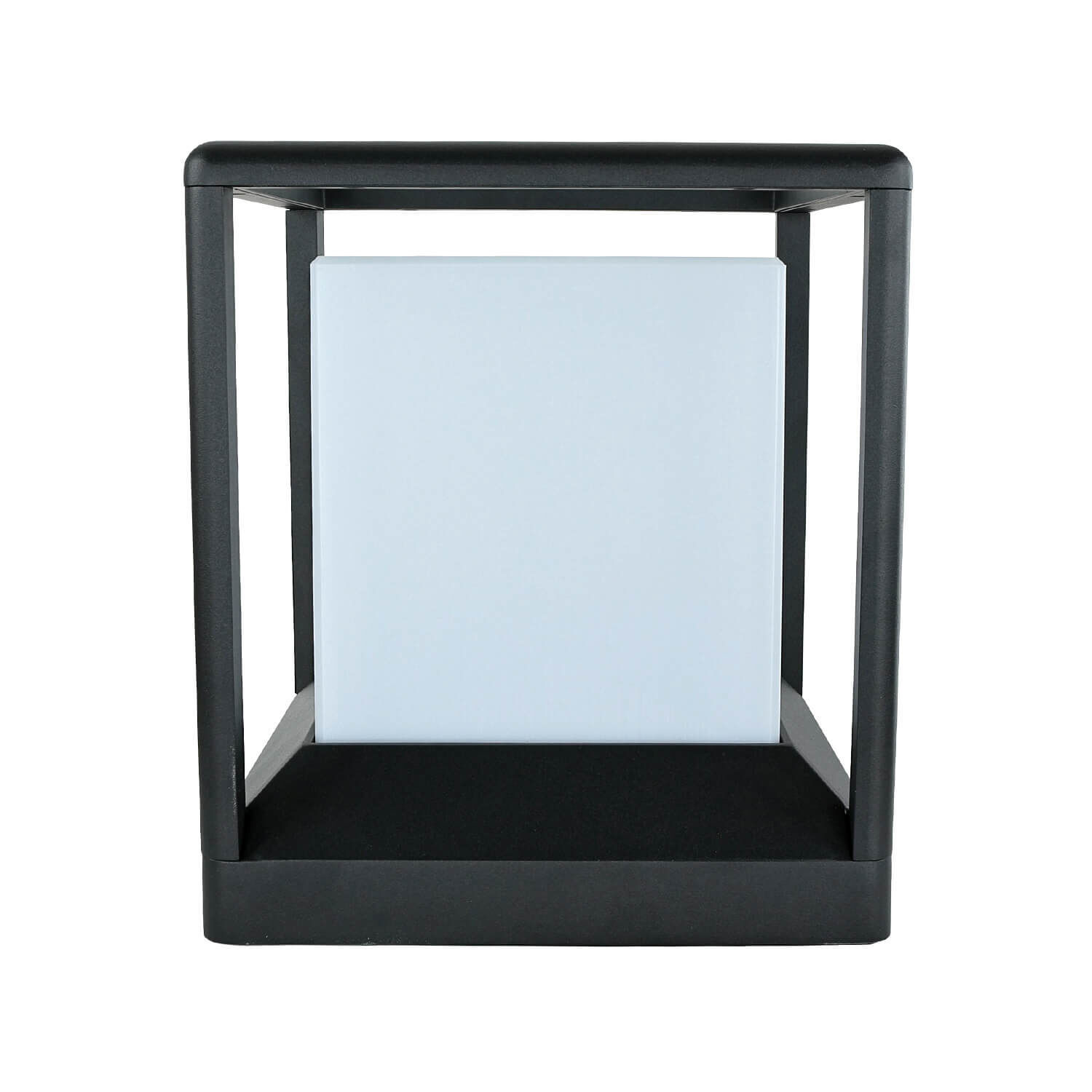 Luminaire de socle aluminium E27 IP65 25,5 cm graphite carré Moebel, Tabelle, Postfach