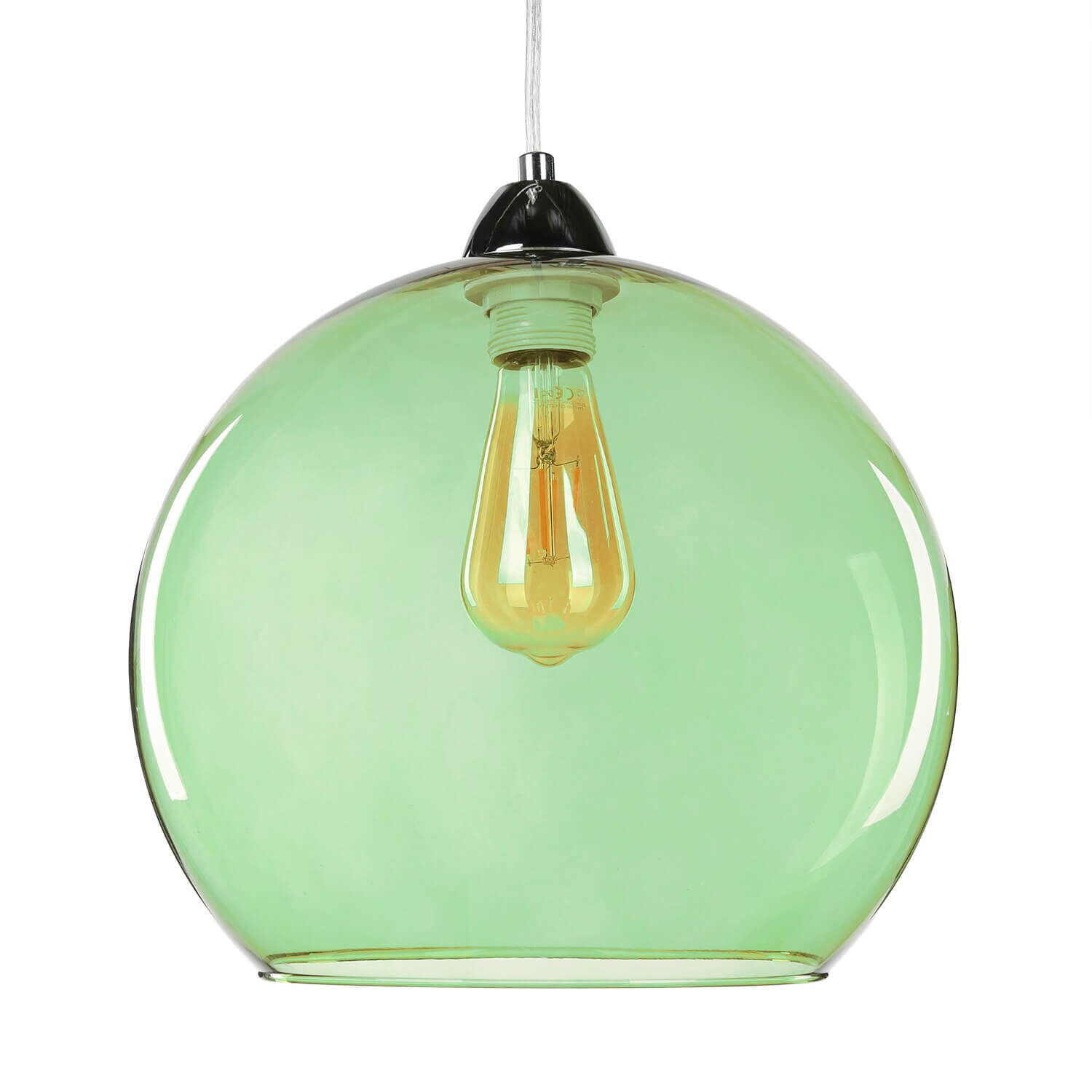 Lampe à suspendre avec abat-jour en verre Vert