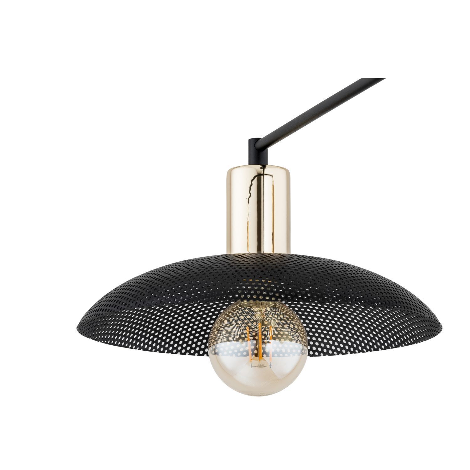 Plafonnier grand 100 cm de long en noir or 4x E27 métal Leuchte, Deckenventilator, Gerät, Elektrisches Gerät, Lampe