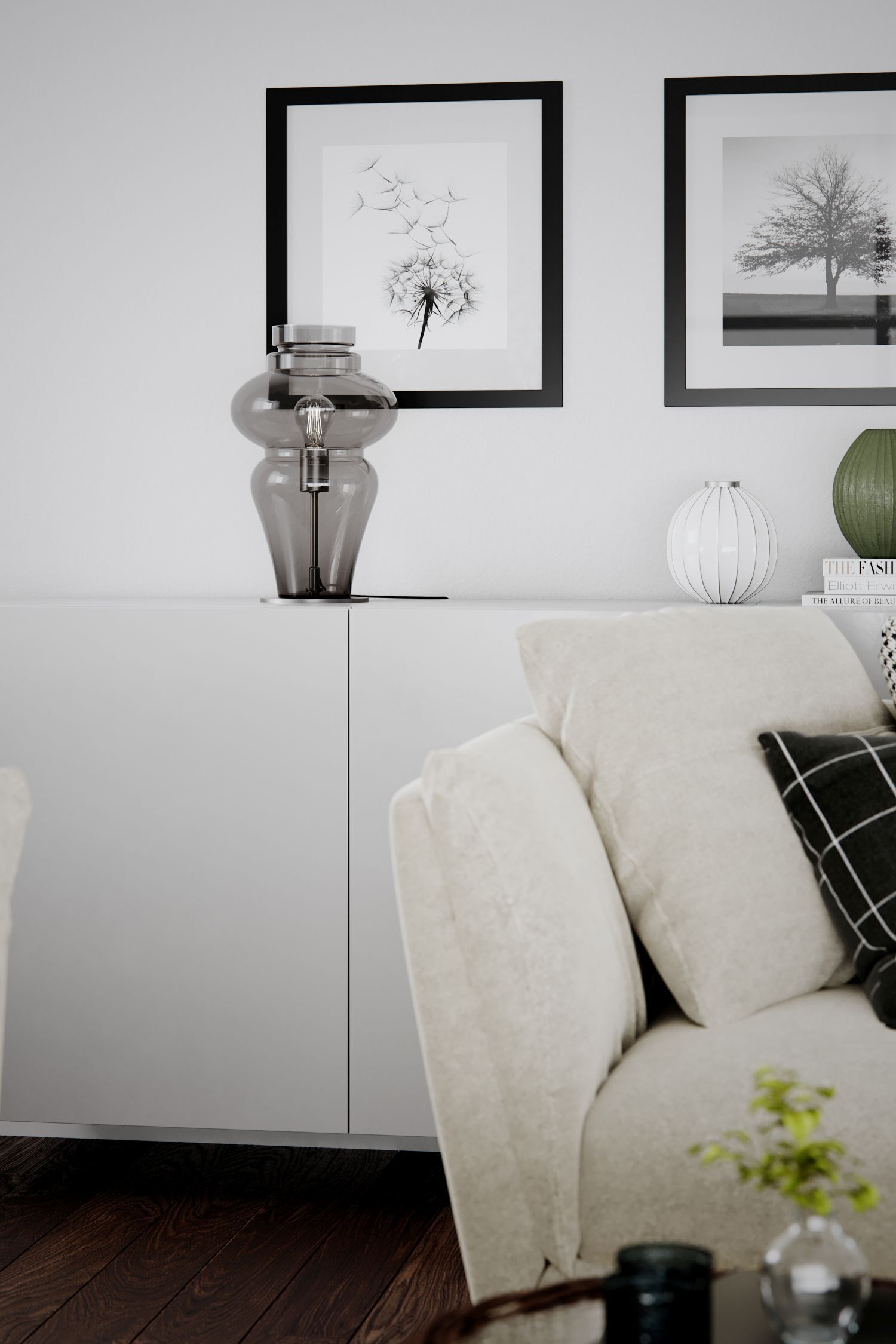 Innenarchitektur, Wohnzimmer, Couch, Kissen, Dekoration für Zuhause