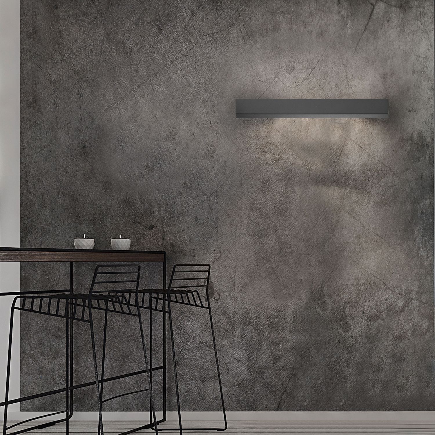 Applique murale LED Gris Melko