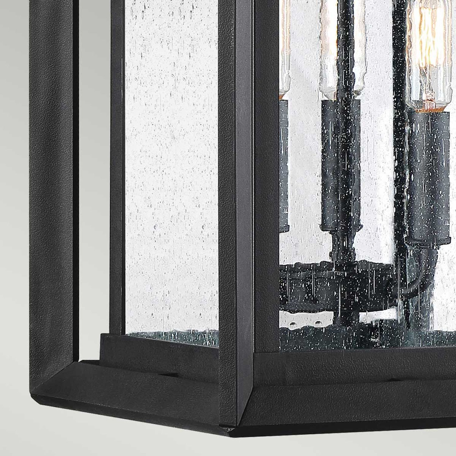 Applique murale extérieure noire hauteur 43,3 cm IP44 Vintage 3x E14