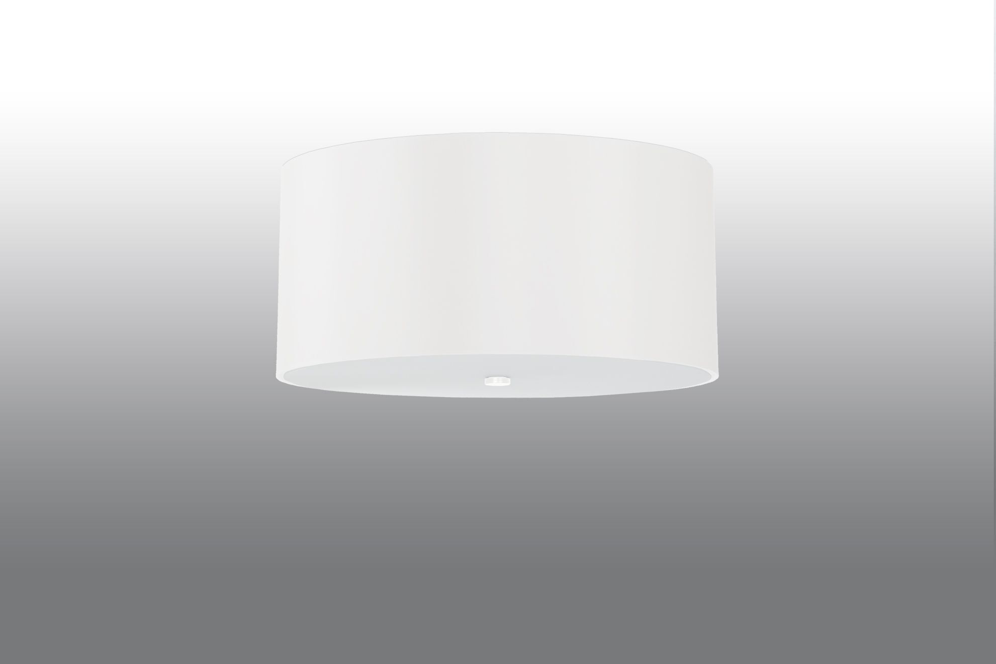 Plafonnier tissu verre blanc Ø 50 cm faible éblouissement 5x E27