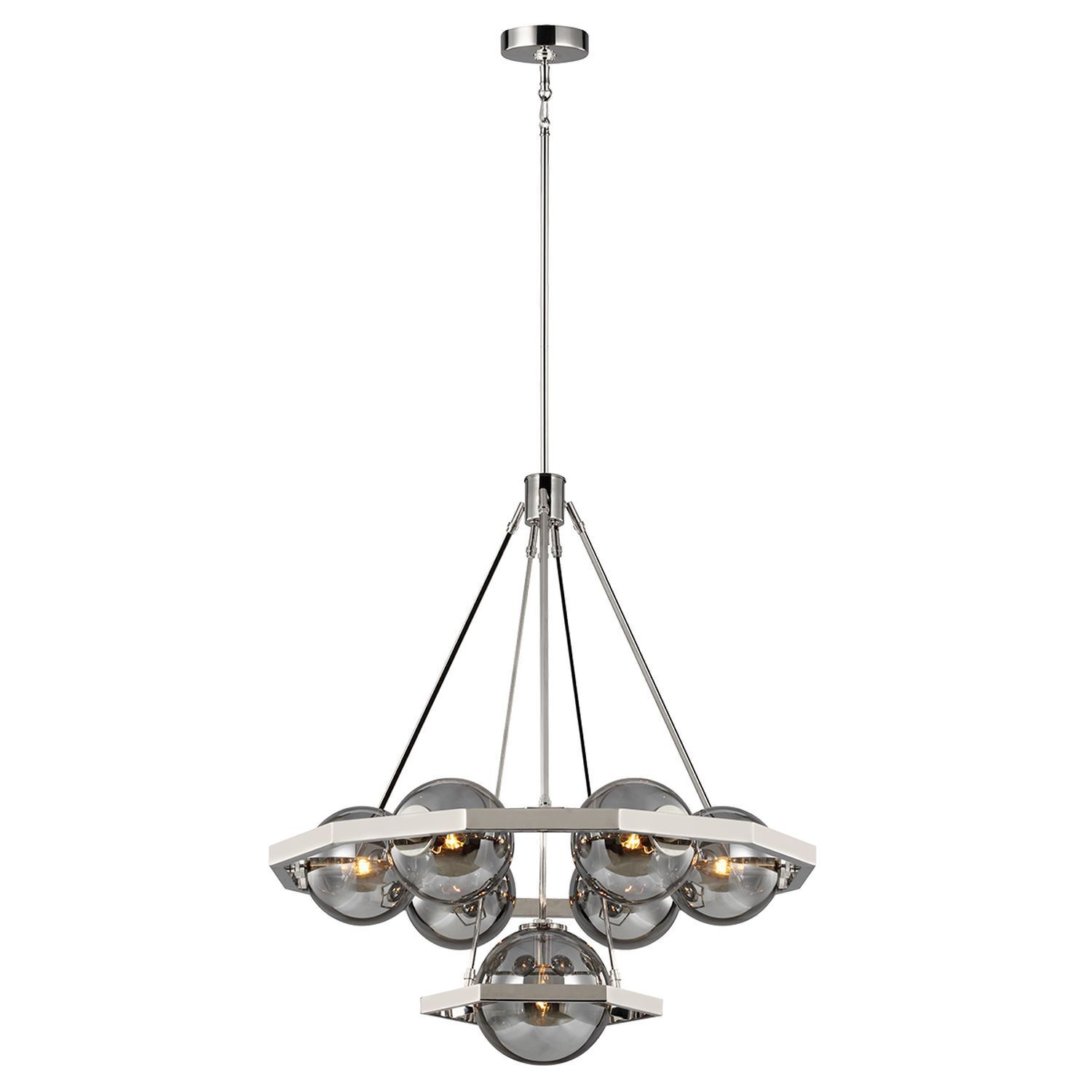 Suspension Abat-jour sphérique Verre fumé D : 81,3 cm E14 Moderne