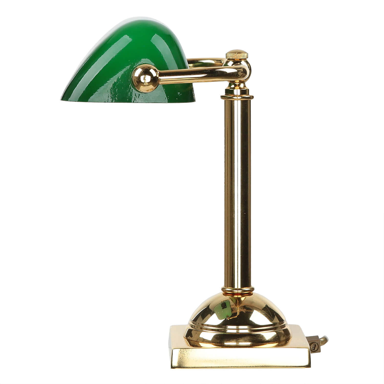 Lampe de banquier or 24 carats en laiton véritable Premium Lampe, Tischlampe, Lampenschirm