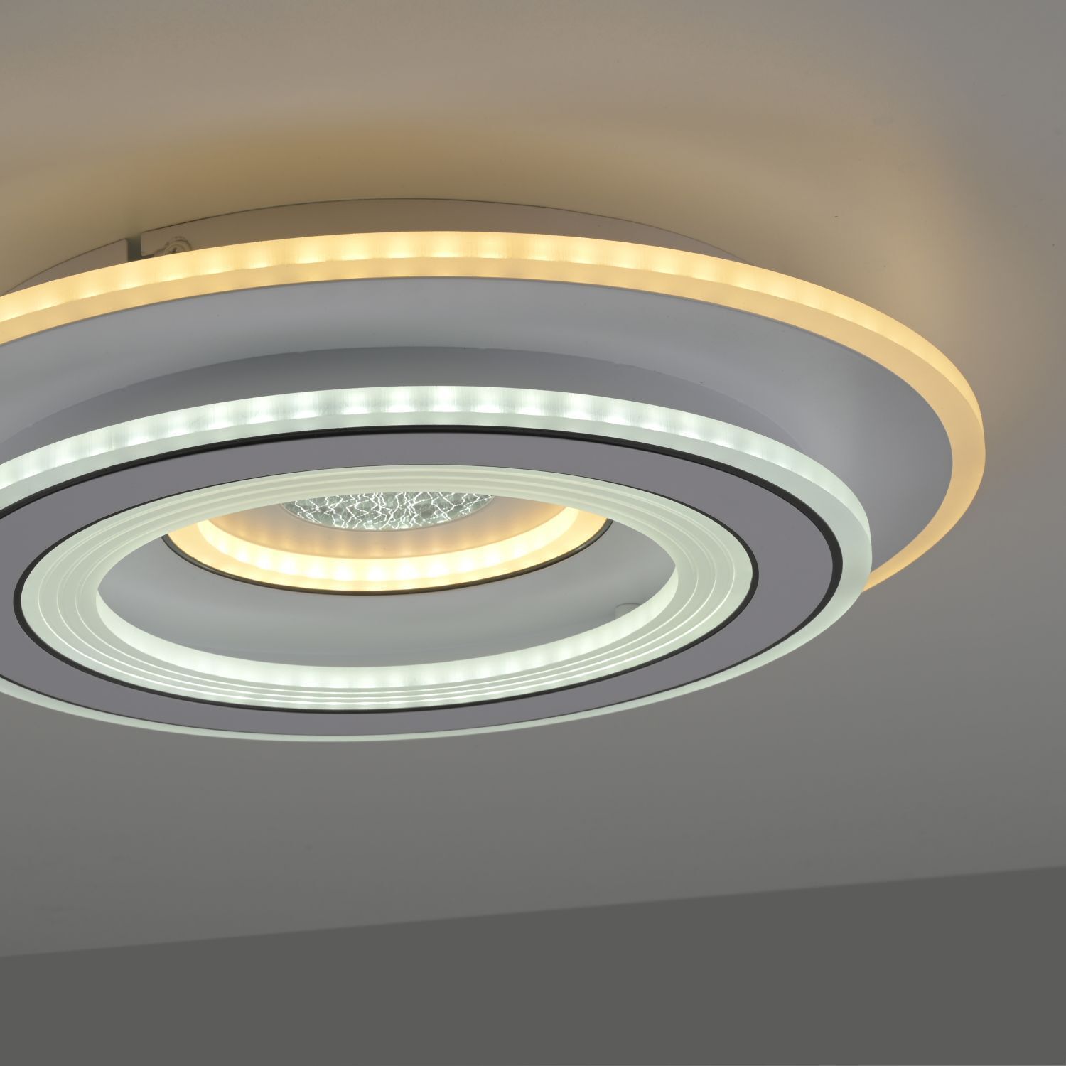 Lampe de plafonnier à LED blanche Variateur Ø40 cm 5100 lm Veilleuse
