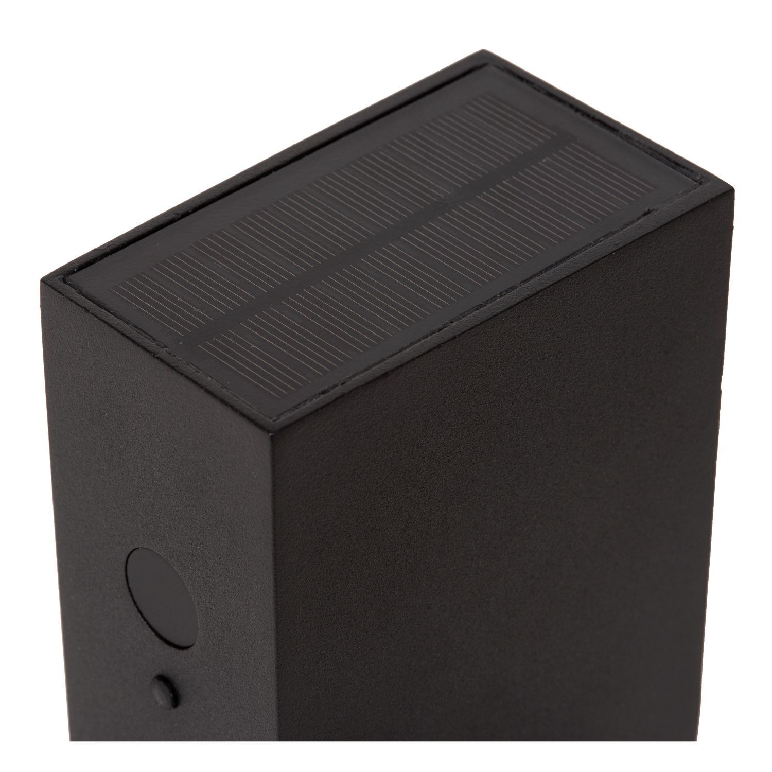 LED Solar Wandleuchte Bewegungsmelder H:11 cm solar, Solarpanel, schwarz, Box, Batterie