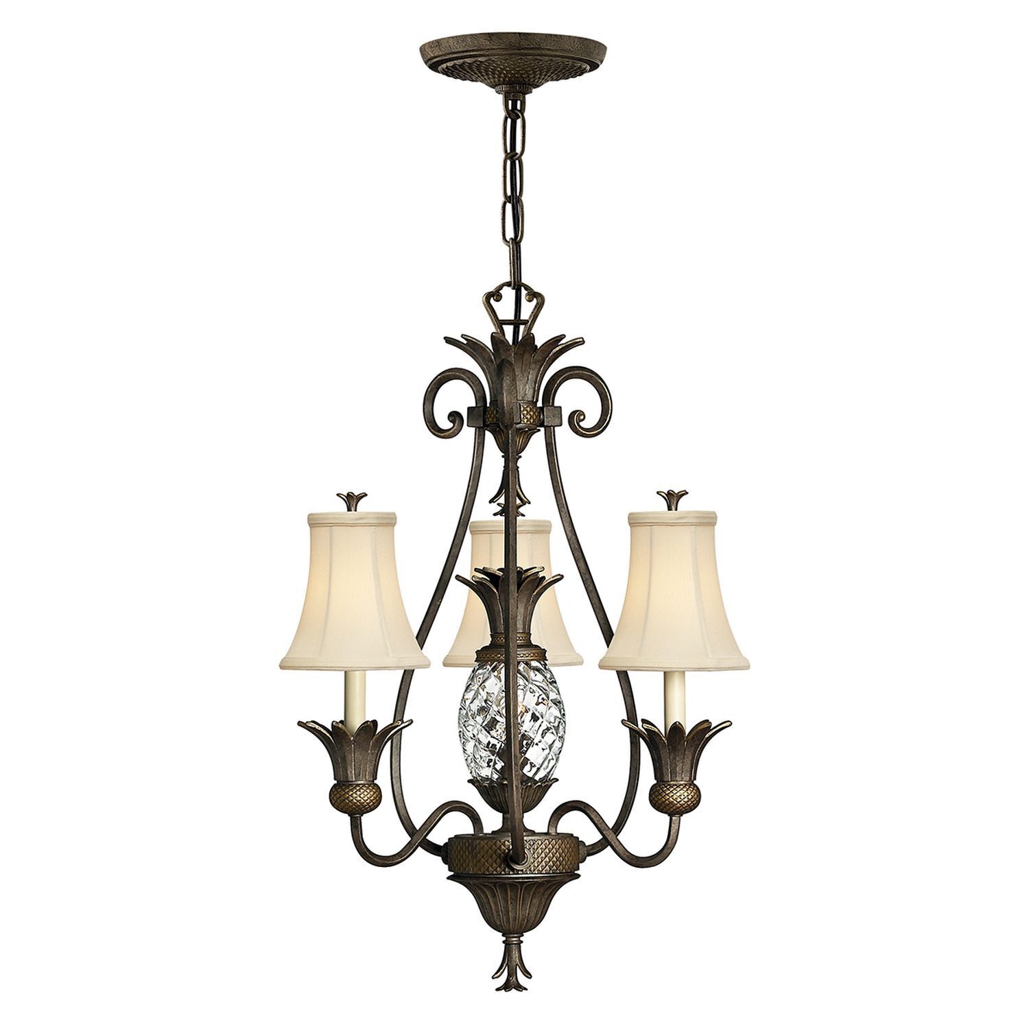 haengeleuchte-pendelleuchte-haengelampe-anabell-8-4-flammig-bronze-antik-creme-floral-klassisch-989-1 Kronleuchter, Metallische Leuchte, Kristallzentrum, Vier Lichtquellen, Beige Leuchtenschirm