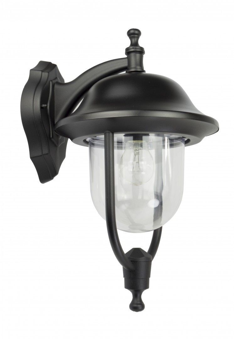 Lampe d'extérieur rustique noire IP43 résistante aux intempéries E27