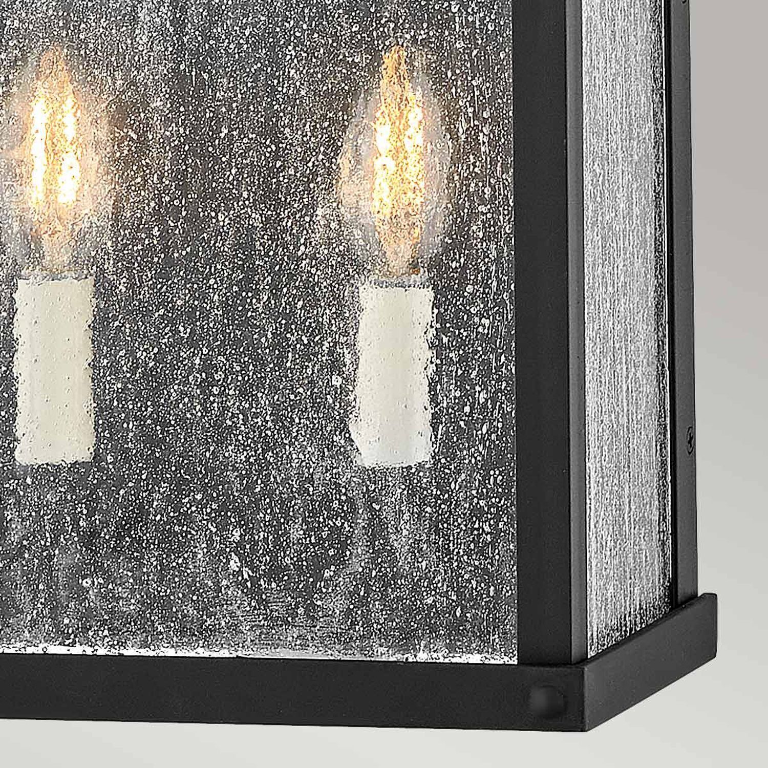 Lampe d'extérieur Mur Vintage H : 44 cm IP44 noir antique 2x E14