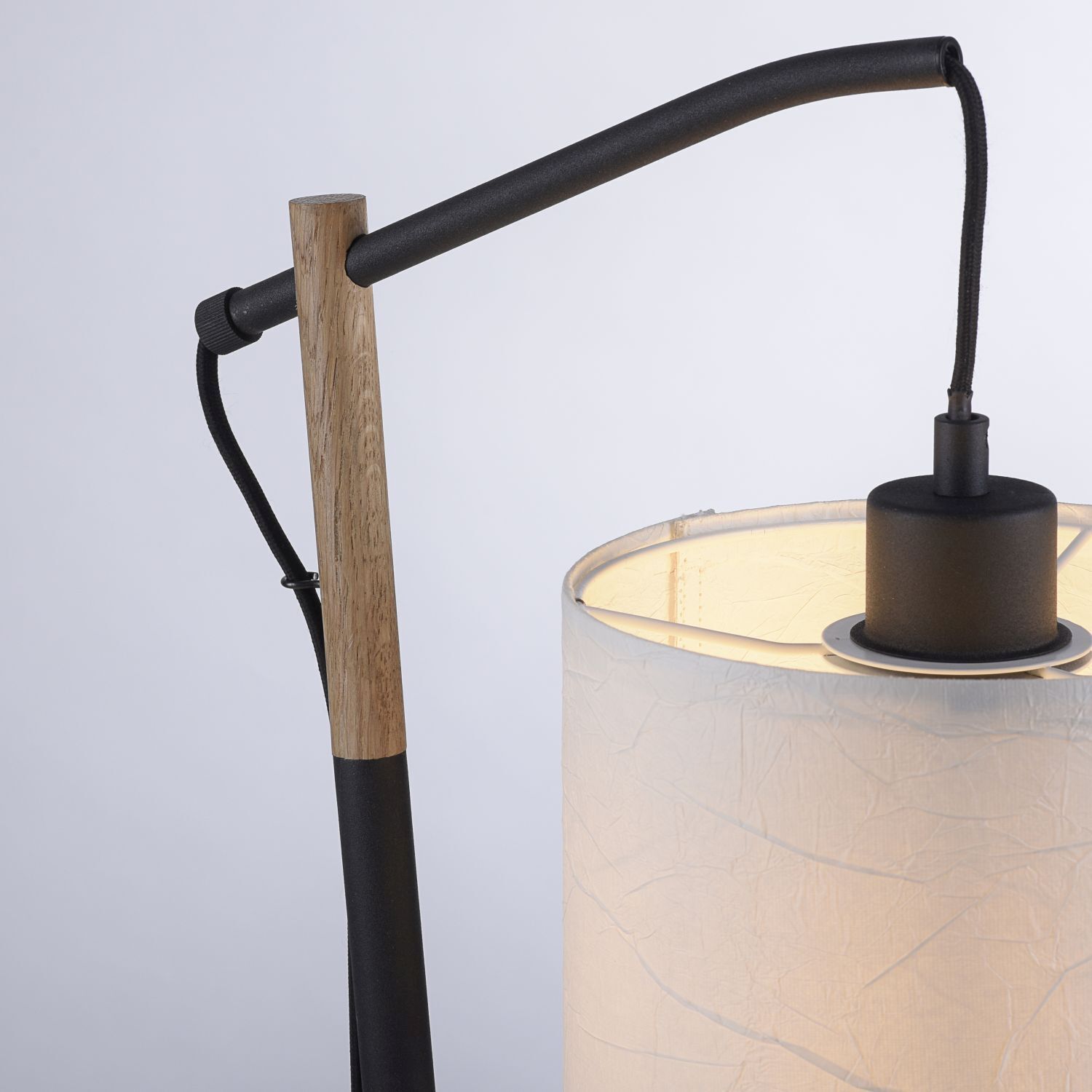 Blendarme lampe de table papier bois E27 48 cm liseuse Lampe, Tischlampe, Lampenschirm