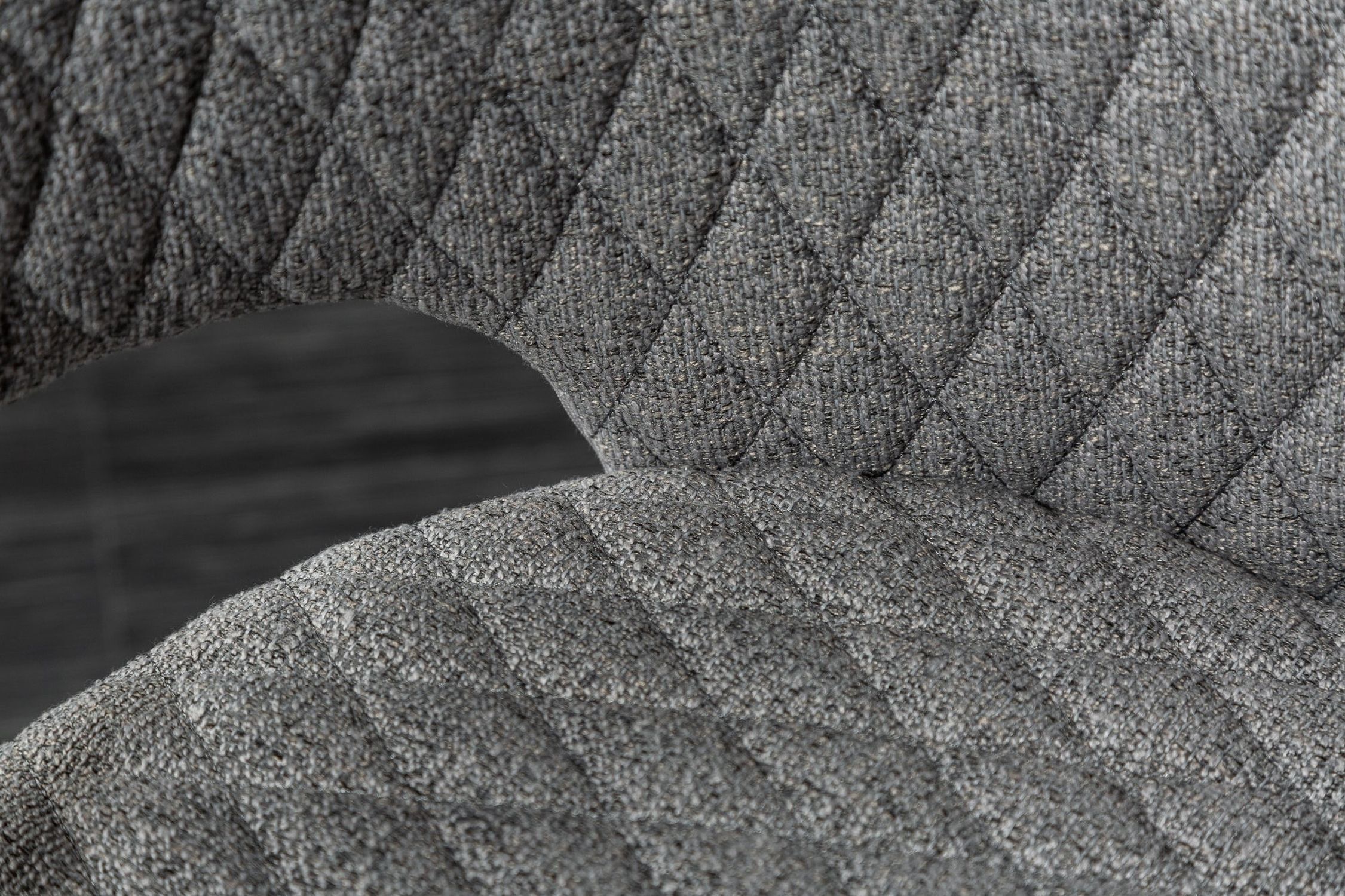 Chaise de salle à manger avec accoudoirs Rétro Gris Noir Or L : 54 cm Dekoration für Zuhause, Textur, Gewebt
