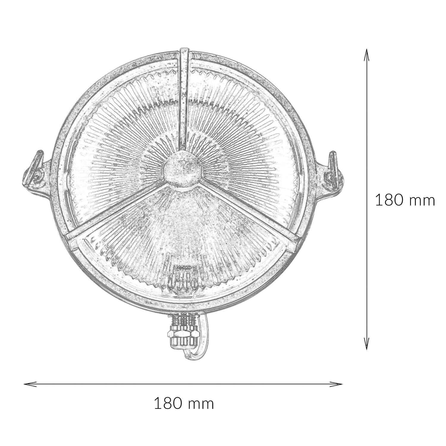 Applique extérieure ronde laiton verre Maritim IP64 maison