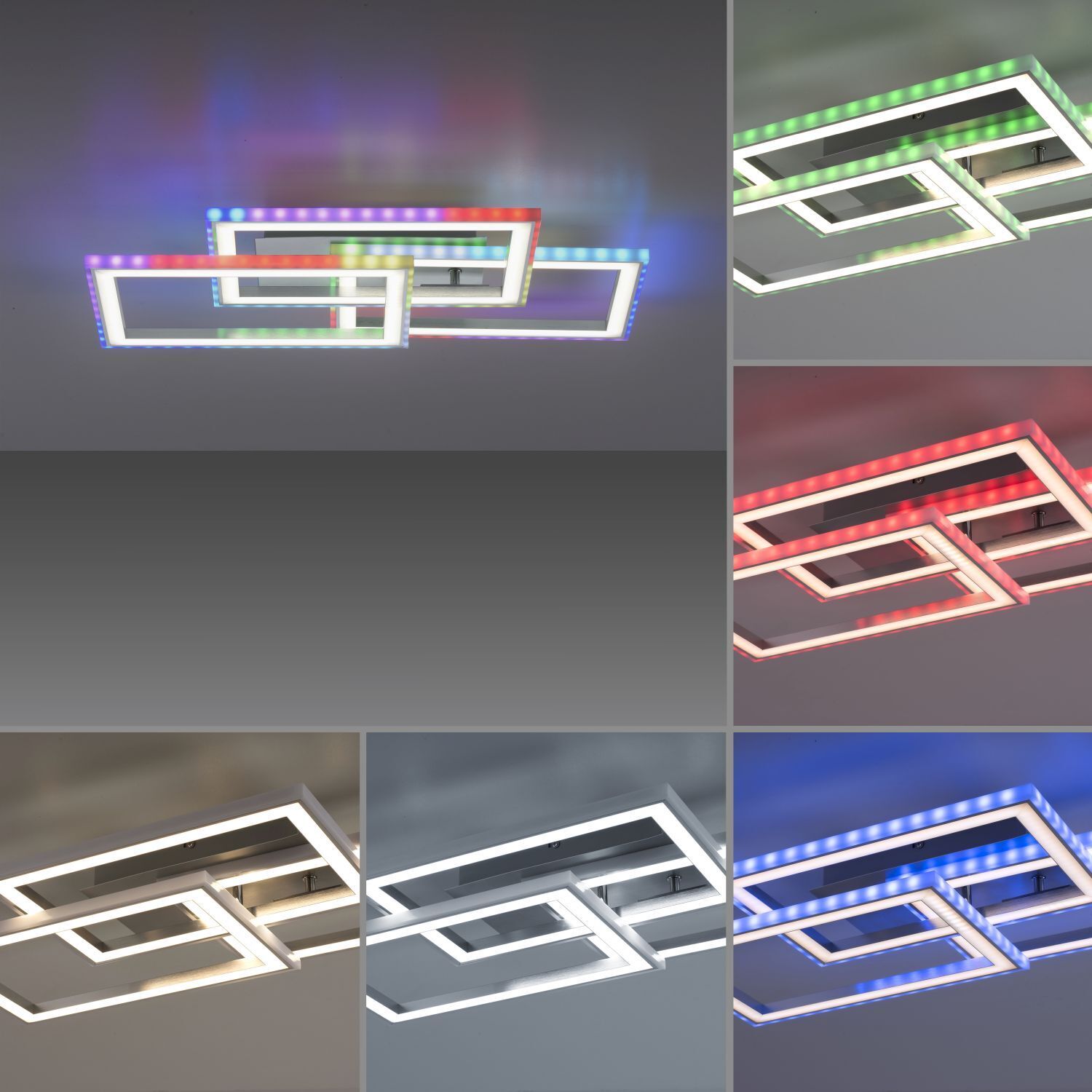 Lampe de plafonnier LED Rainbow RGB dimmable 5100 lm L:56 cm