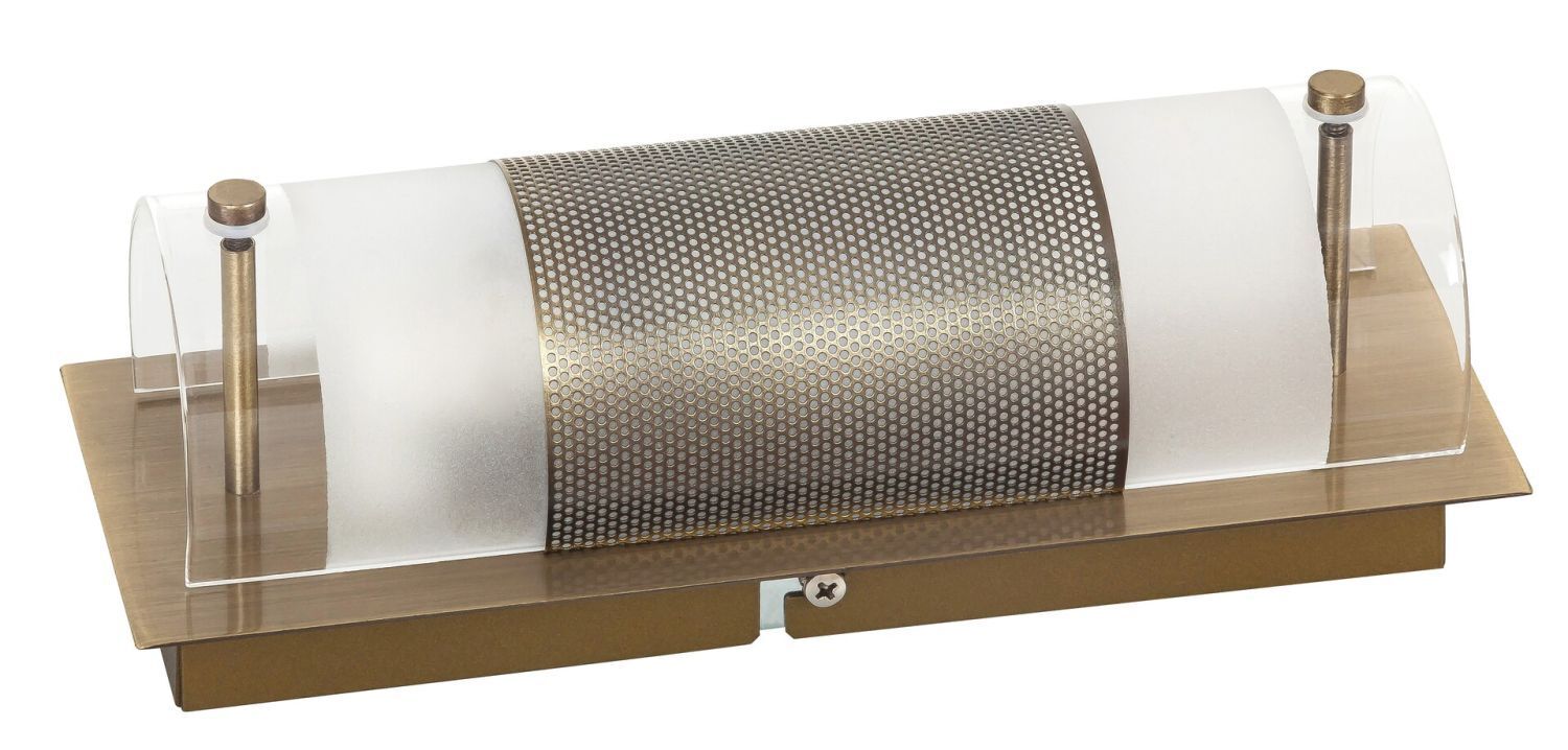 Wandleuchte Glas Metall B: 24 cm klein in Bronze Papier, Handtuch