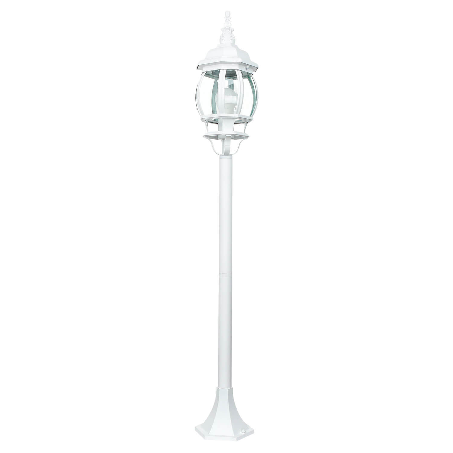 Lampadaire extérieur blanc BREST 115,5cm résistant à la pluie