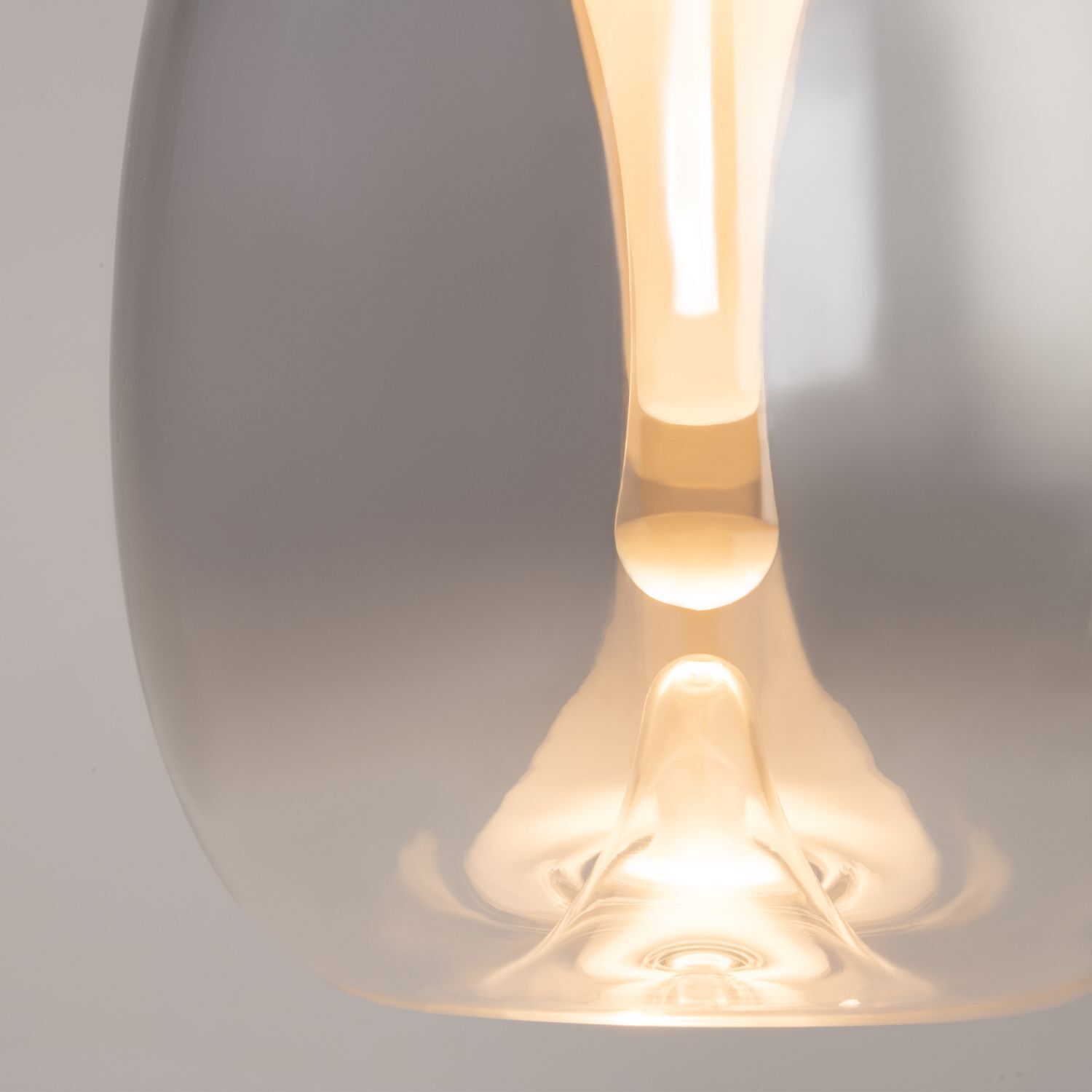Lampe LED à suspendre verre fumé aluminium blanc chaud 3000 K ronde