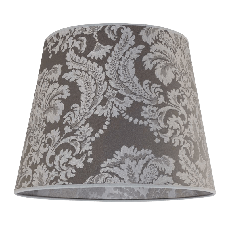  Lampshade, Muster, Grau, Florales, Stoff
