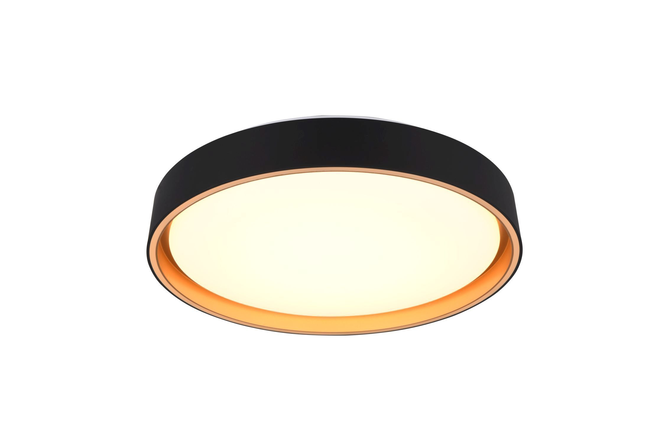 Plafonnier LED rond Ø40 cm noir or 24 W 2500 lm