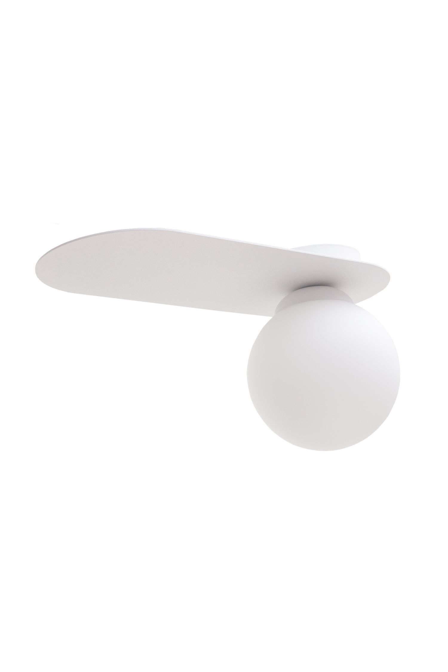 Plafonnier Blendarme Boule de verre Blanc E27 H:22 cm