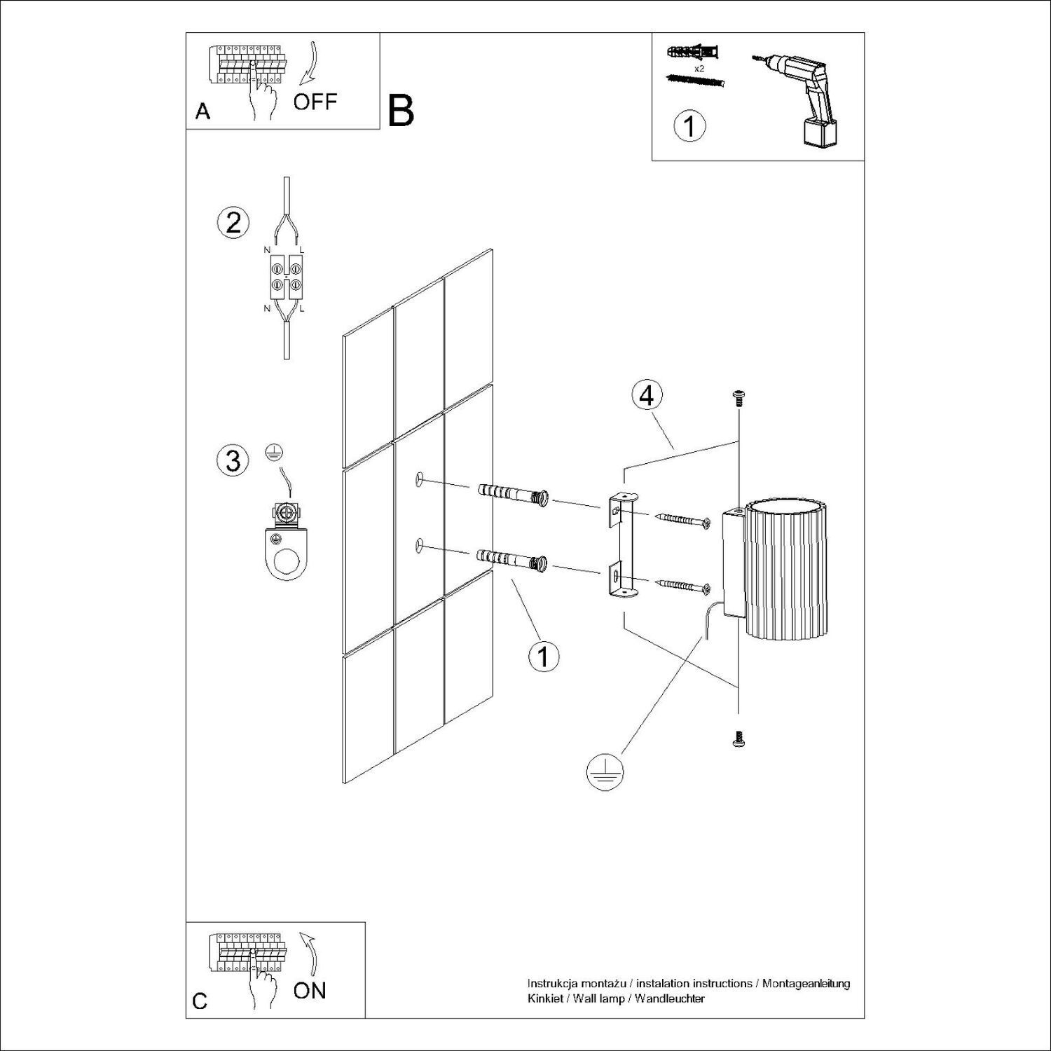 Wandlampe Weiß klein H: 10 cm GU10 aus Aluminium CAD-Diagramm, Diagramm