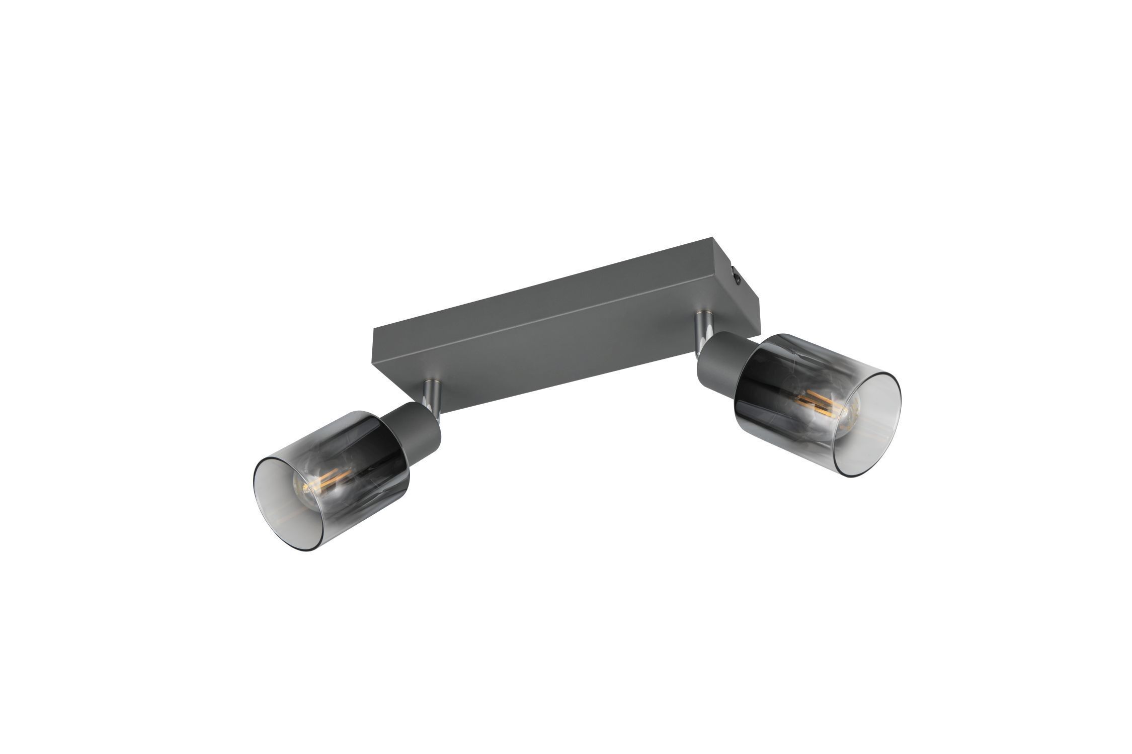 Flexibler Deckenstrahler Rauchglas Metall E14 T:27,5 cm Beleuchtung, Sinken, Waschbeckenhahn