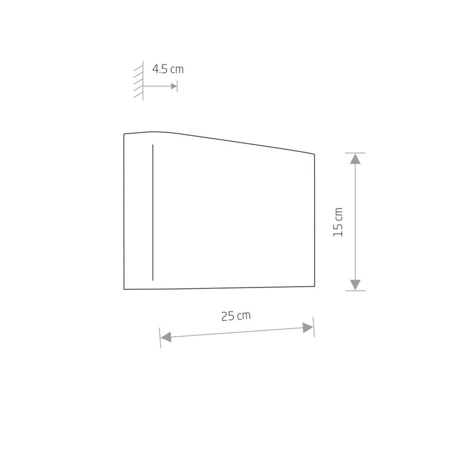 Applique murale up &amp; down HAGA en graphite 2flmg