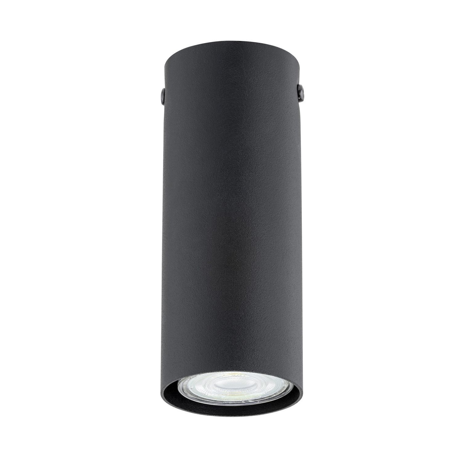 Spot de plafond en métal rond Ø 6 cm Noir GU10 Moderne Apparent