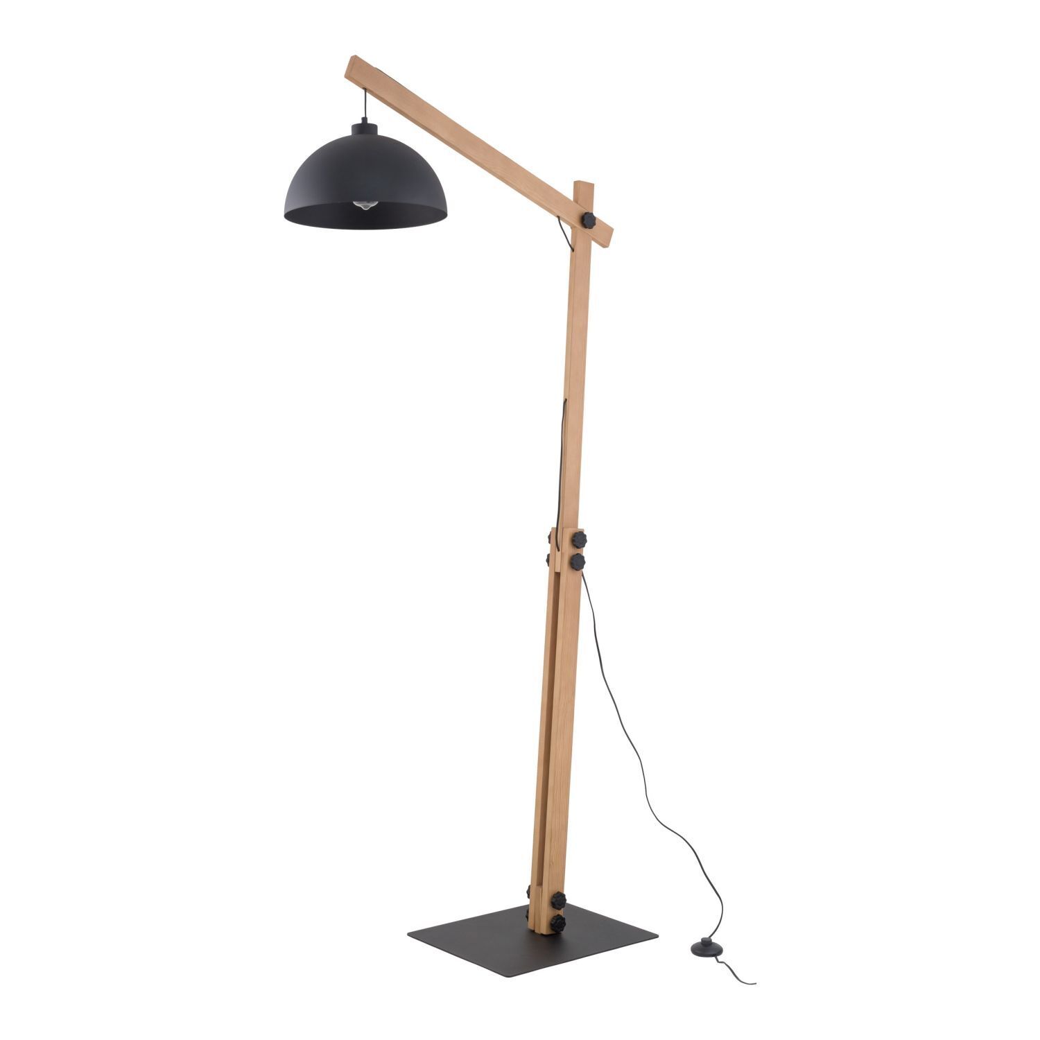 Lampadaire 180 cm de haut E27 réglable bois métal