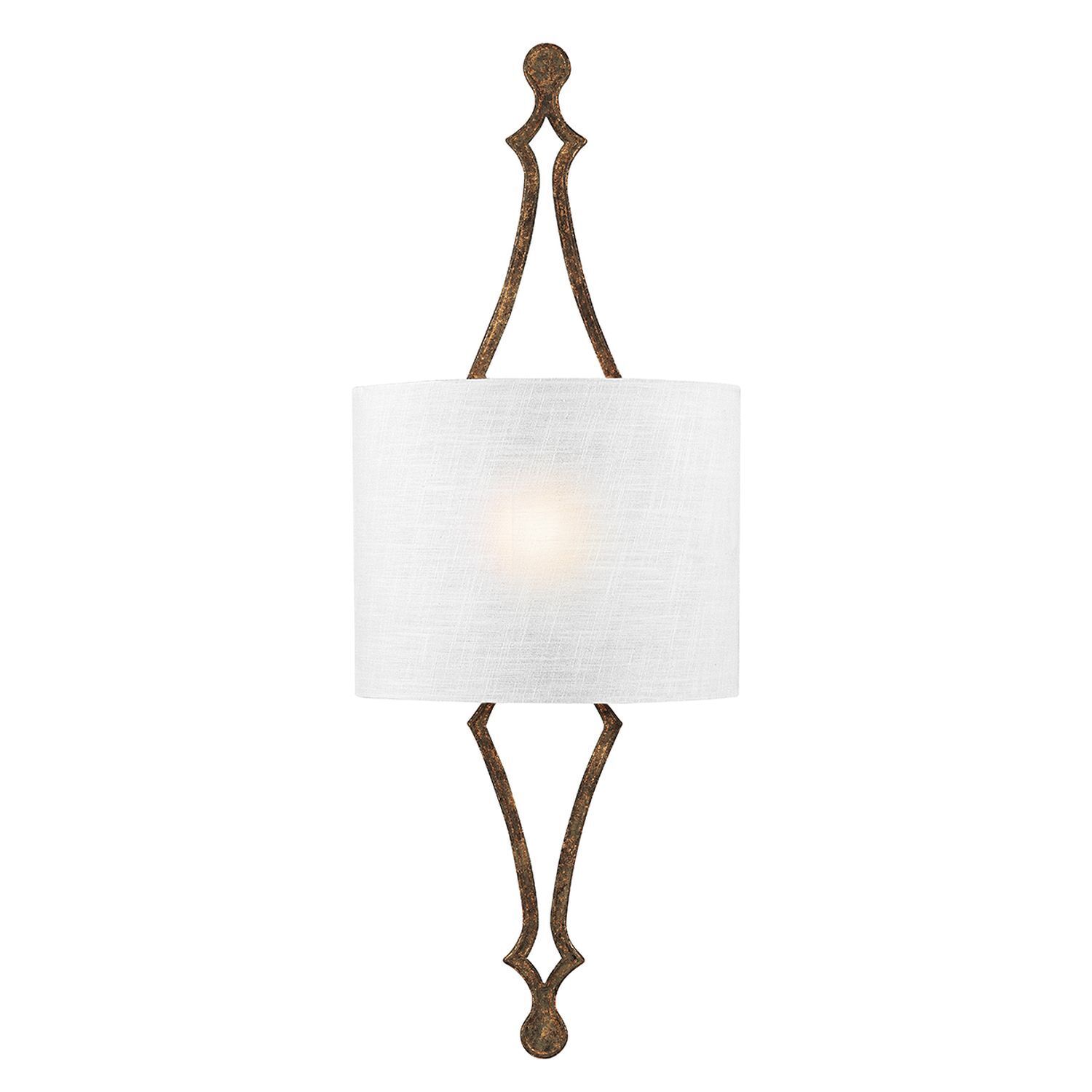 Applique CARO en feuille d'or blanc L:29cm Lampe