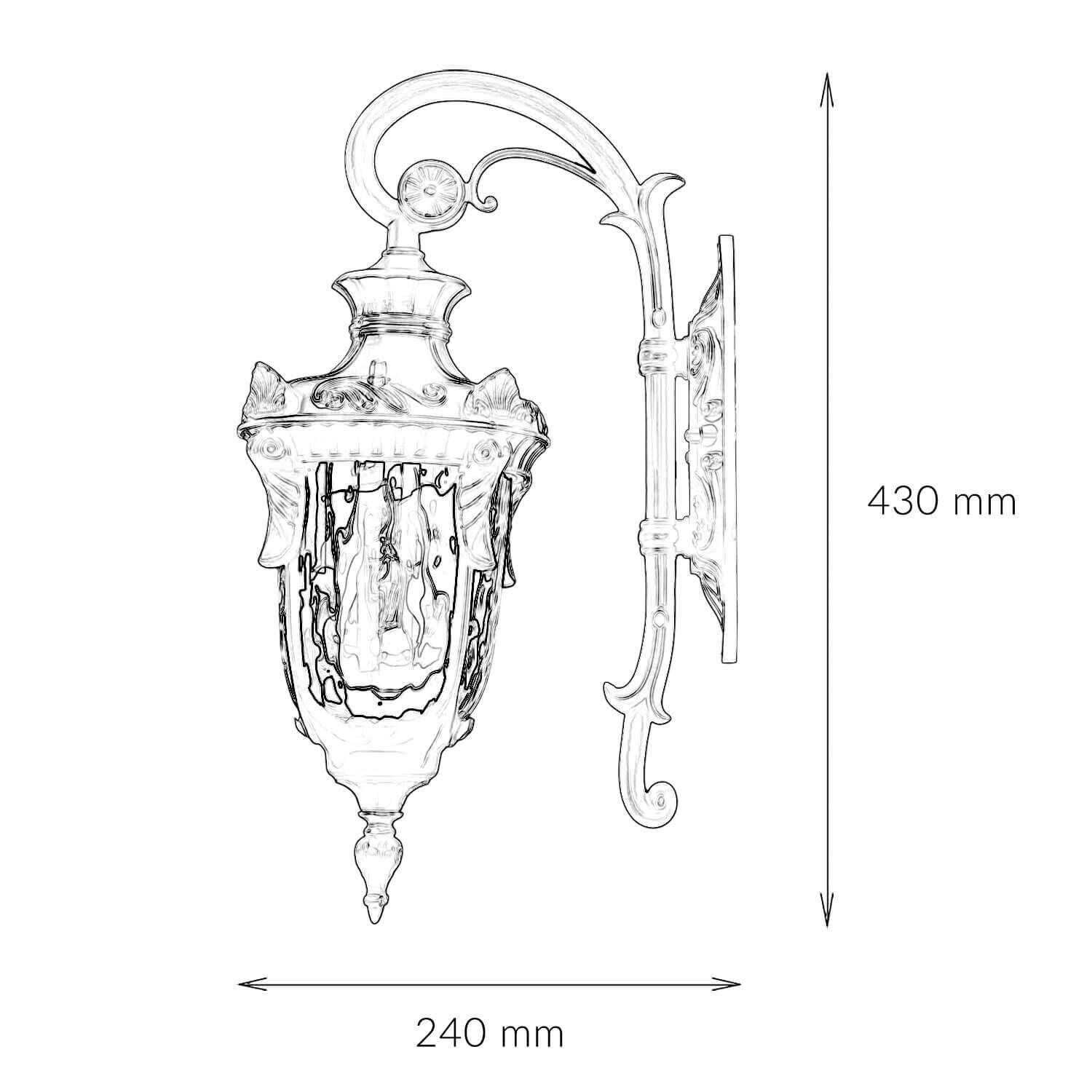Wandlampe Außen in Bronze Rustikal IP44 Haus Hof Lampe, Kronleuchter