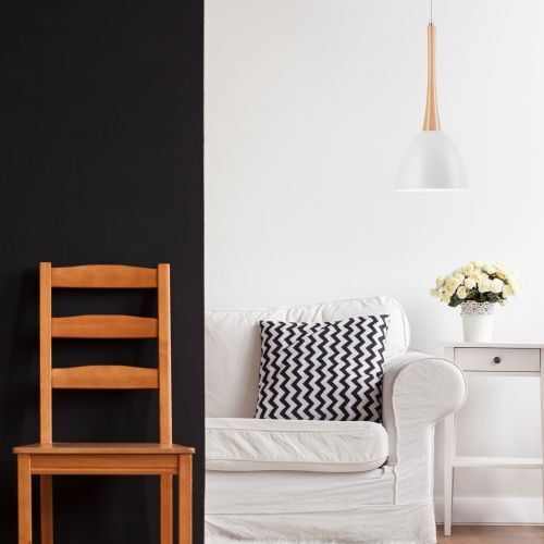 Suspension stylée FAELLA Blanc rond table à manger