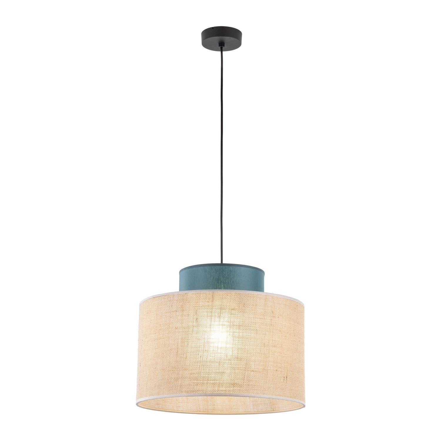 Lampe à suspendre réglable jute tissu E27 ronde Ø 38 cm BRADY Lampe, Kronleuchter