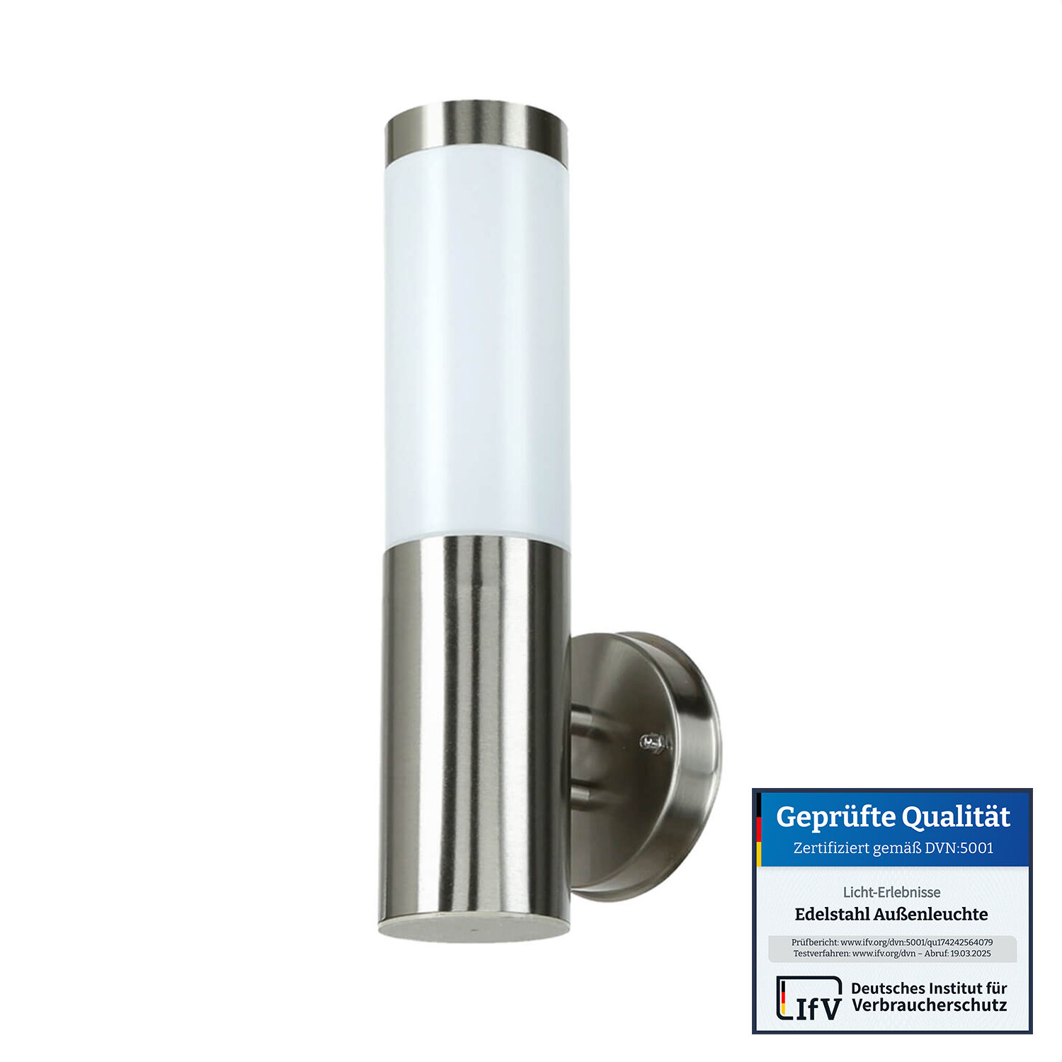 Außenleuchte, Wandleuchte, Edelstahl, Stahl, LED-Straßenleuchte