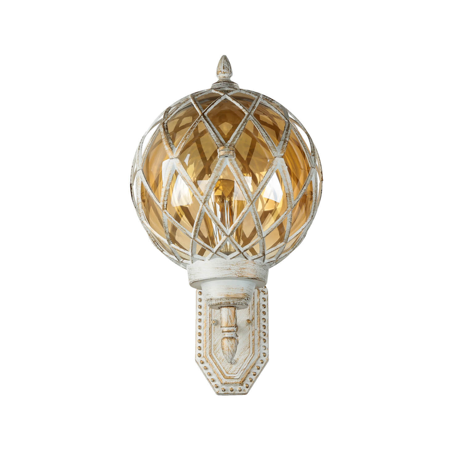 Lampe d'extérieur XL Blanc Or IP44 Boule d'abat-jour vintage Licht, Lampe