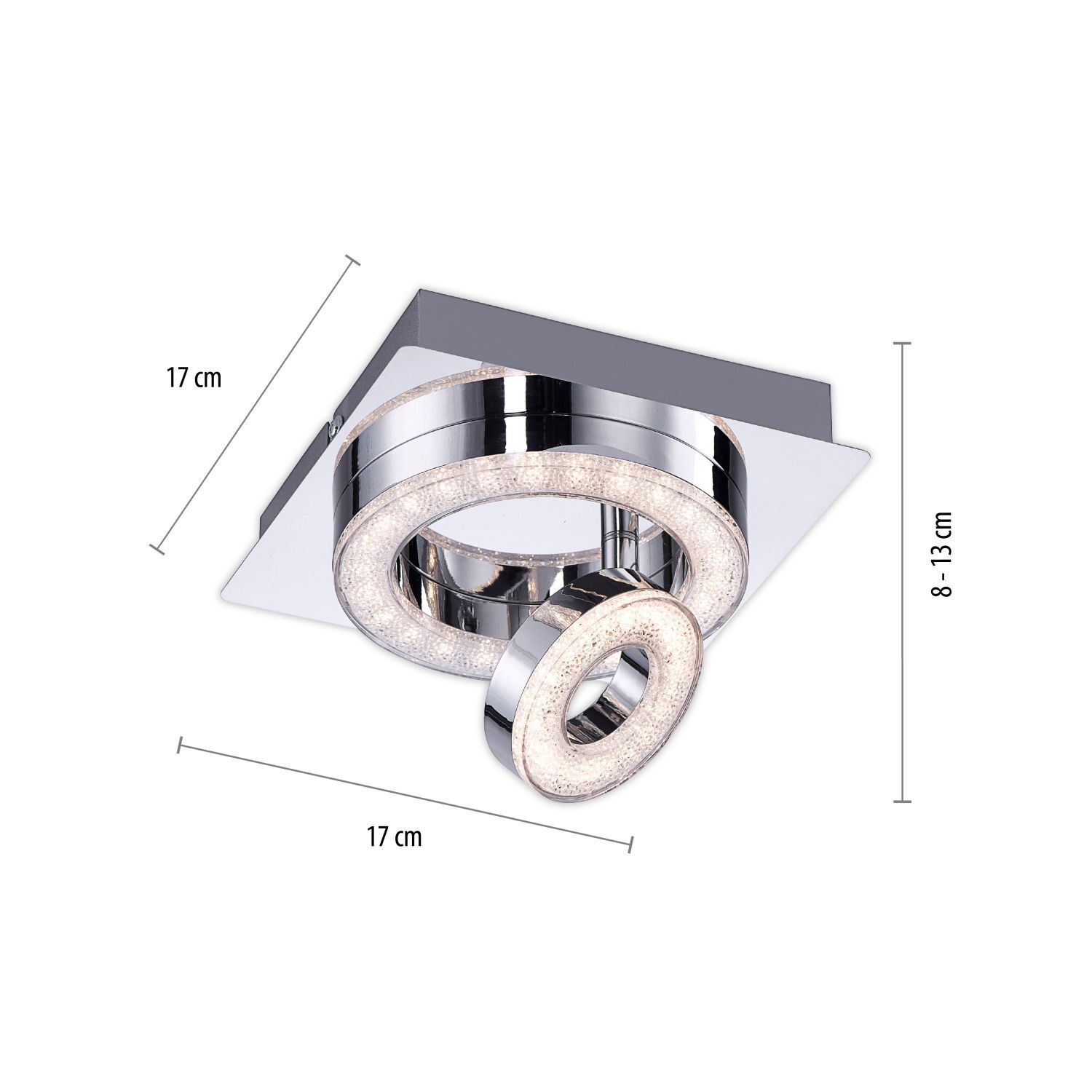 Spot de plafond LED métal orientable 3000 K 600 lm chrome Band