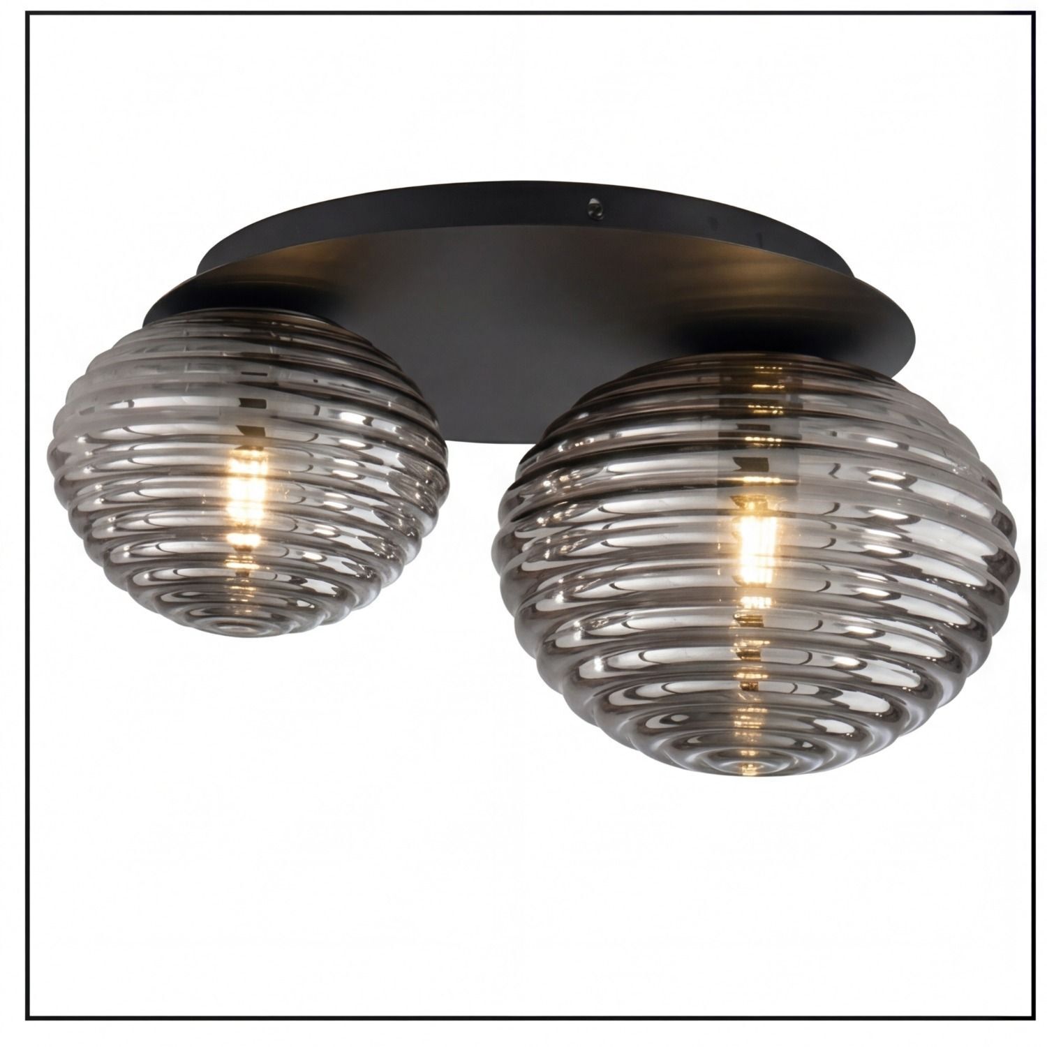 Deckenleuchte, zweiseitig, Glaskörper, E14, Glimmerlampe
