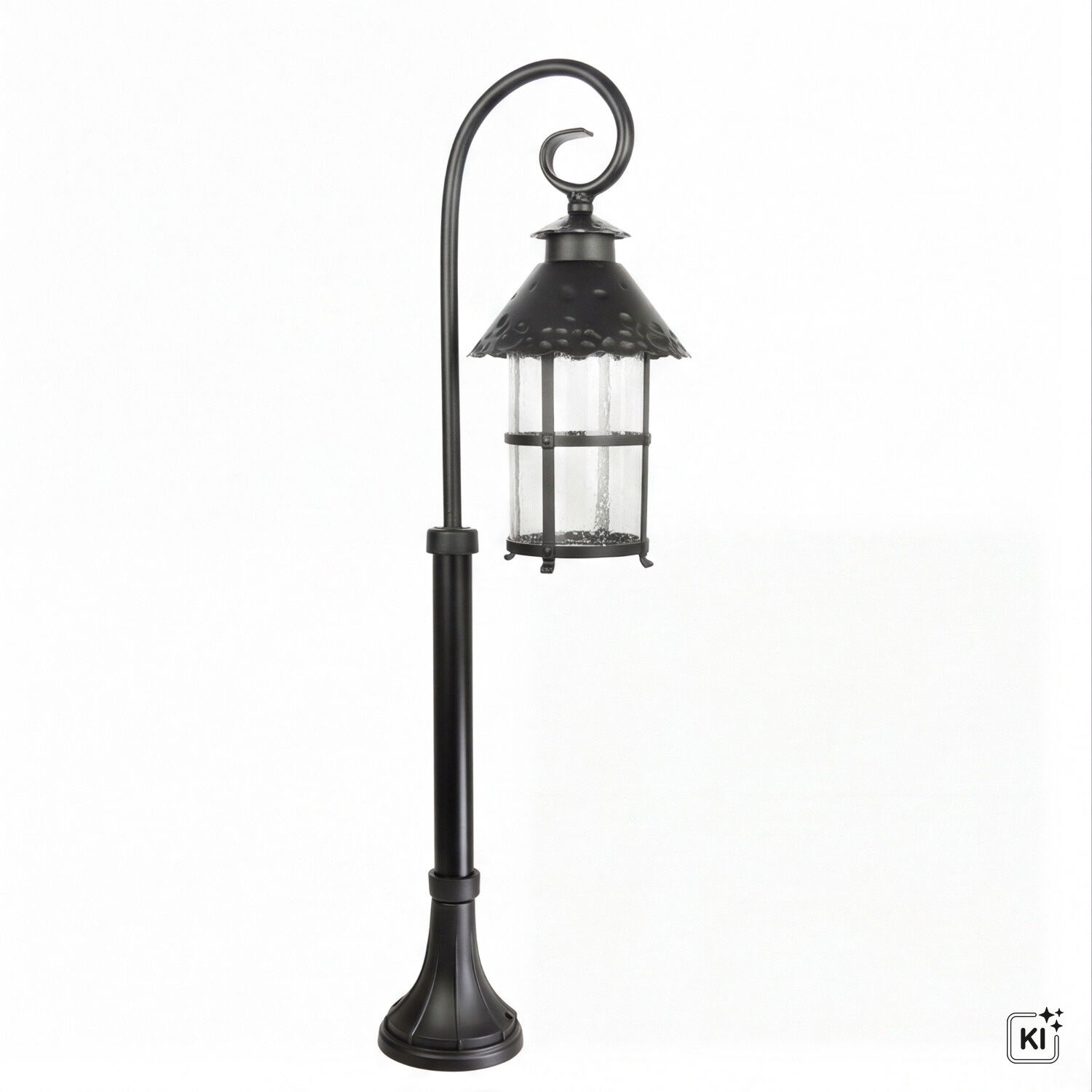 Gartenlaterne, Straßenlaterne, Eisenlaterne, Glasabdeckung, LED-Laterne