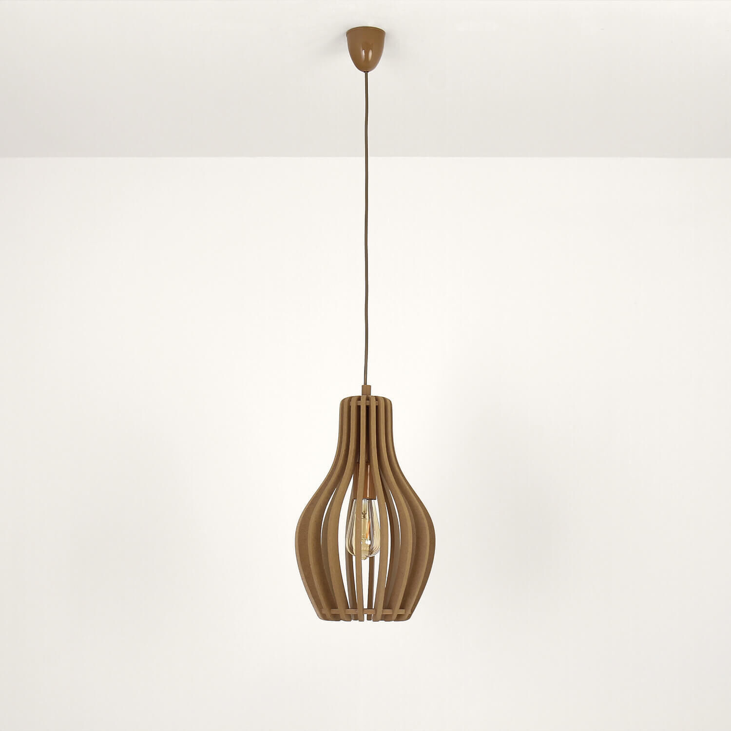 Lampe à suspendre Moderne en aspect bois