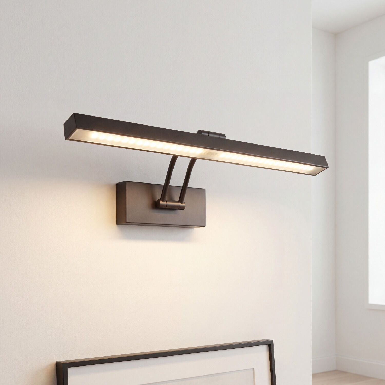 led-lampen-bilderleuchte-led-wandleuchte-damian-1x-led-mit-9-w-schwarz-mit-schalter-jugendstil-fuer-wohnzimmer-kueche-le95688-01 Wandleuchte, Wandlampe, LED-Leuchte, braun, modern