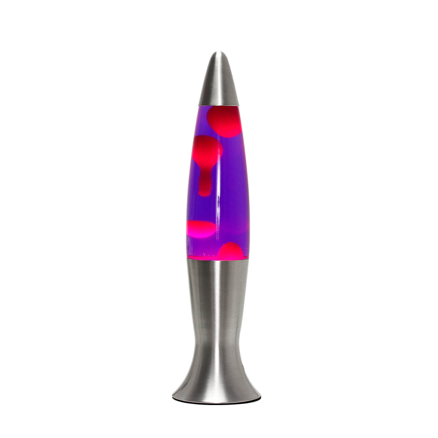 Lampe à lave d'ambiance Violet Rouge Argent 40cm ANGELINA