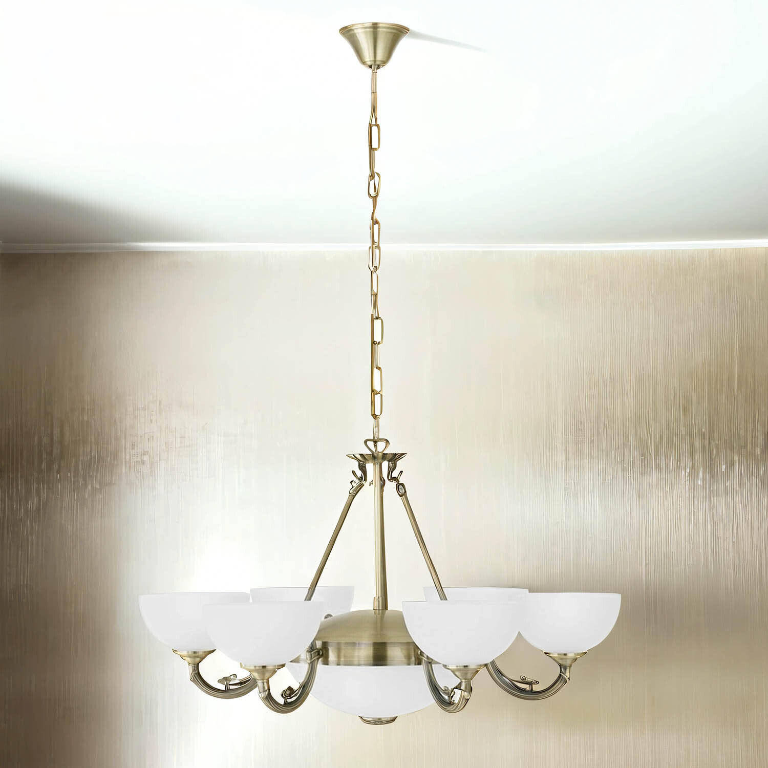 Suspension Savoy Blanc Ø74cm 6-Flmg