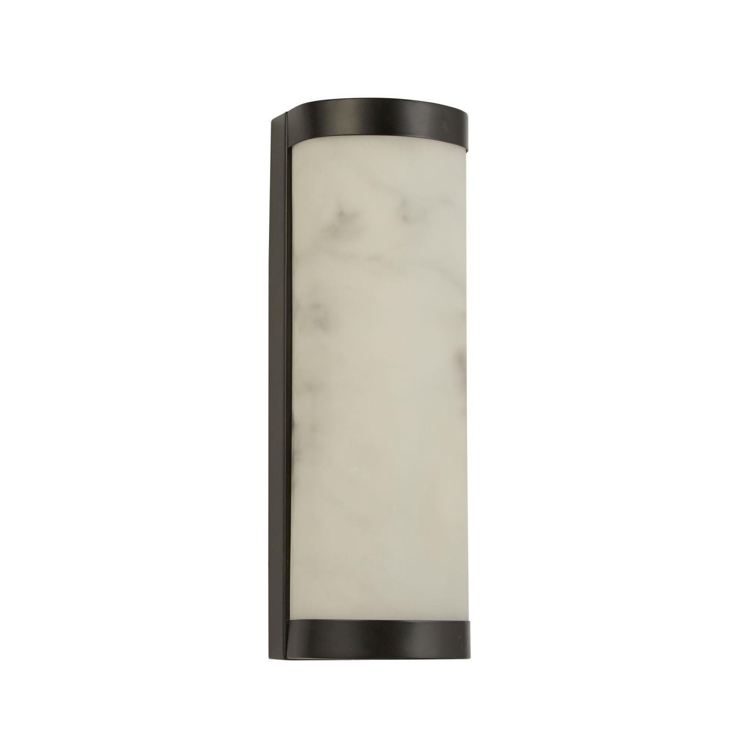 Applique LED Résine Métal Noir Marbre IP44 H:25 cm