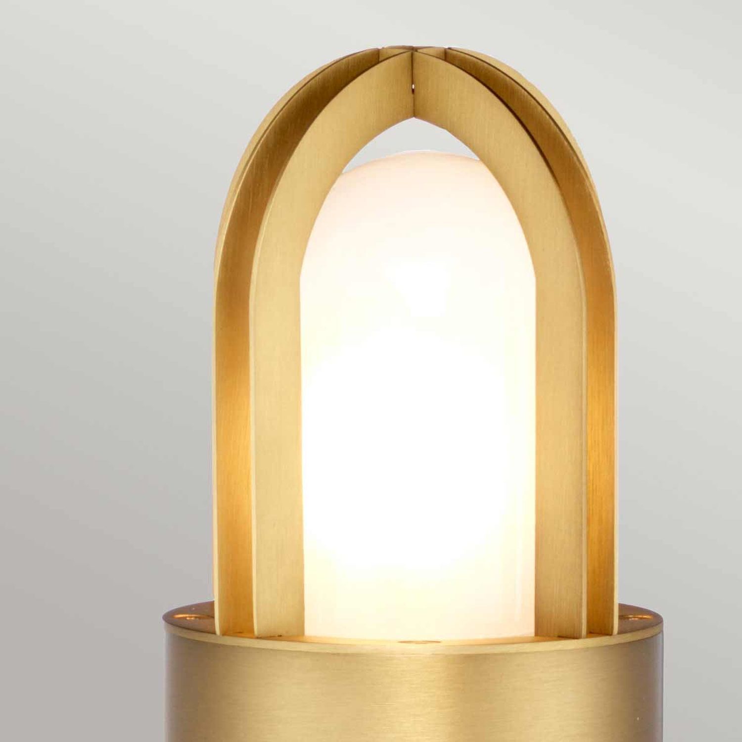 Borne d'éclairage de jardin en laiton verre IP55 hauteur 70 cm