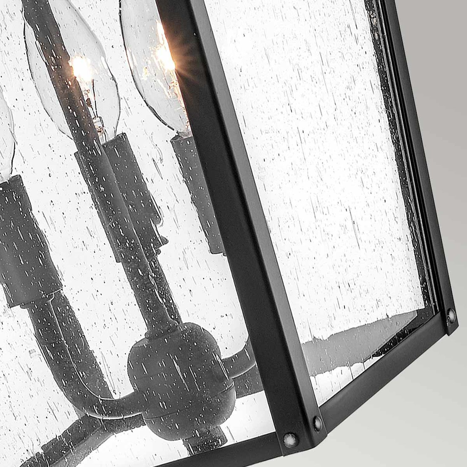 Außenleuchte Wand Vintage H: 58,5 cm IP44 E14 Schwarz Laterns, Glas, Beleuchtung, Beleuchtungsarmatur, Industriell