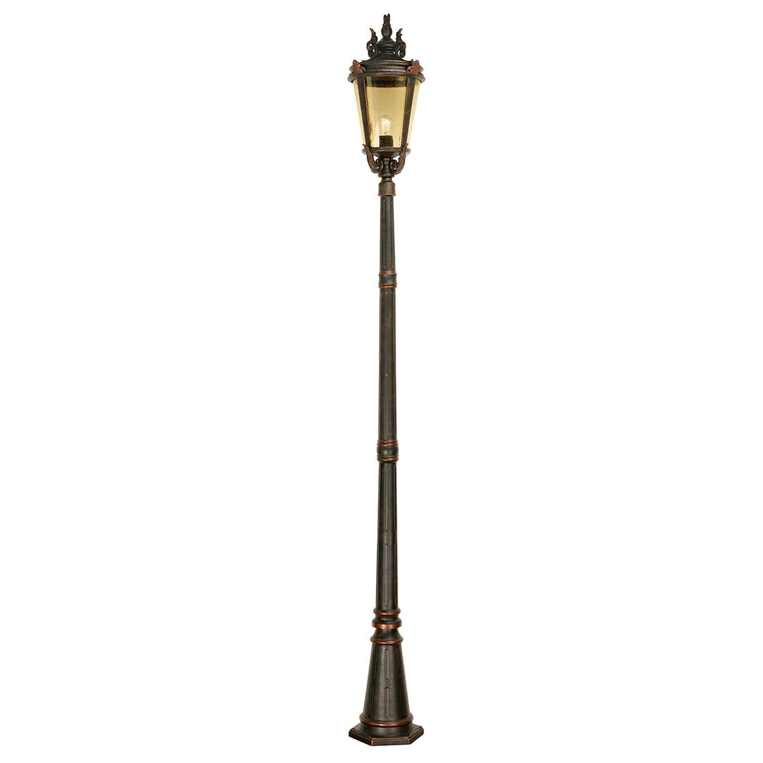 Grand réverbère de jardin 239cm de haut E27 Antique