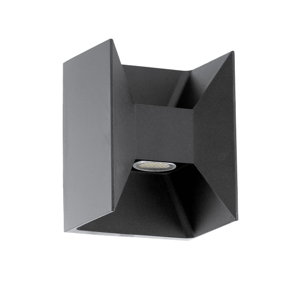 Lampes murales extérieures anthracite Wandleuchte, Außenleuchte, LED, Schirm, Grau