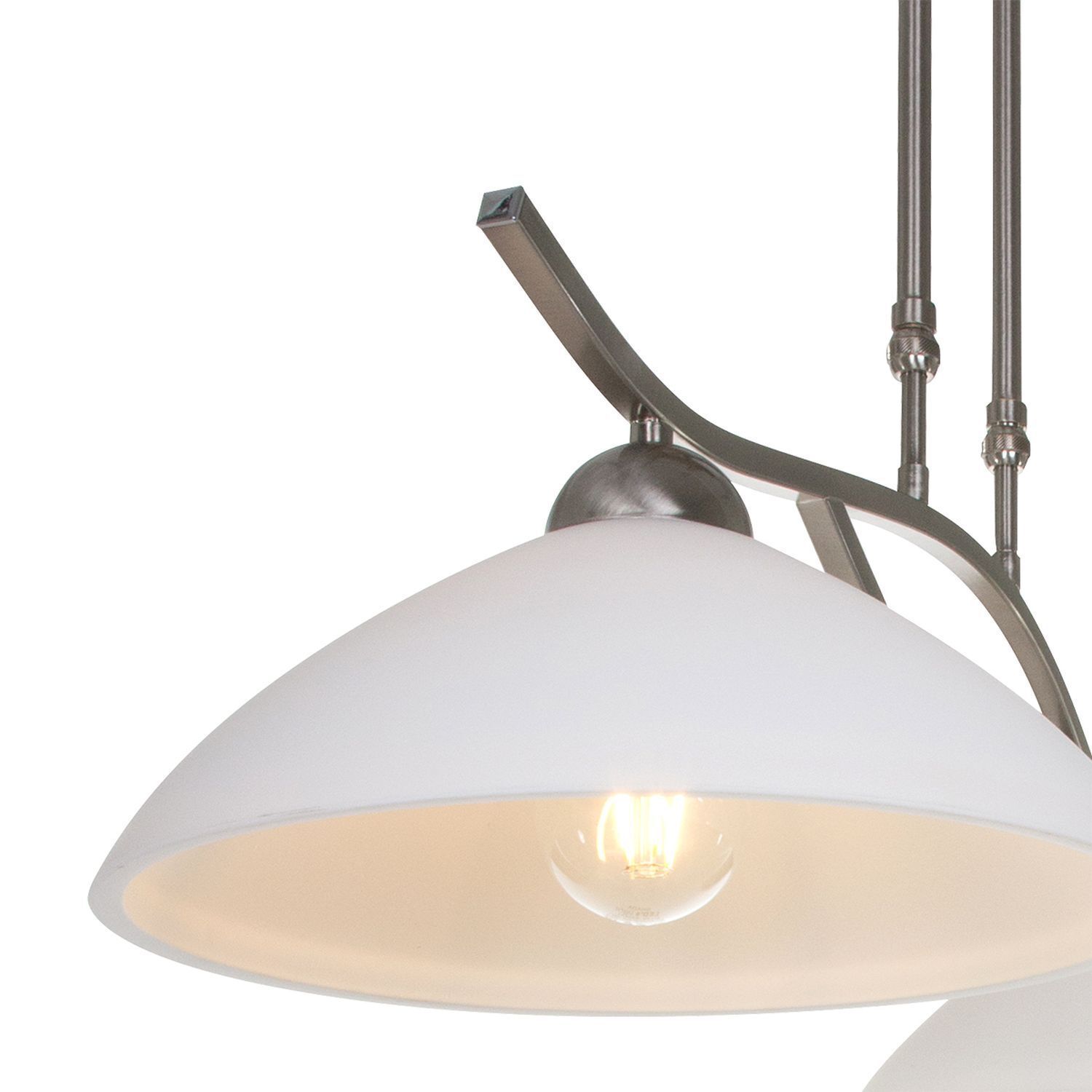Plafonnier confortable métal verre en acier blanc 82 cm