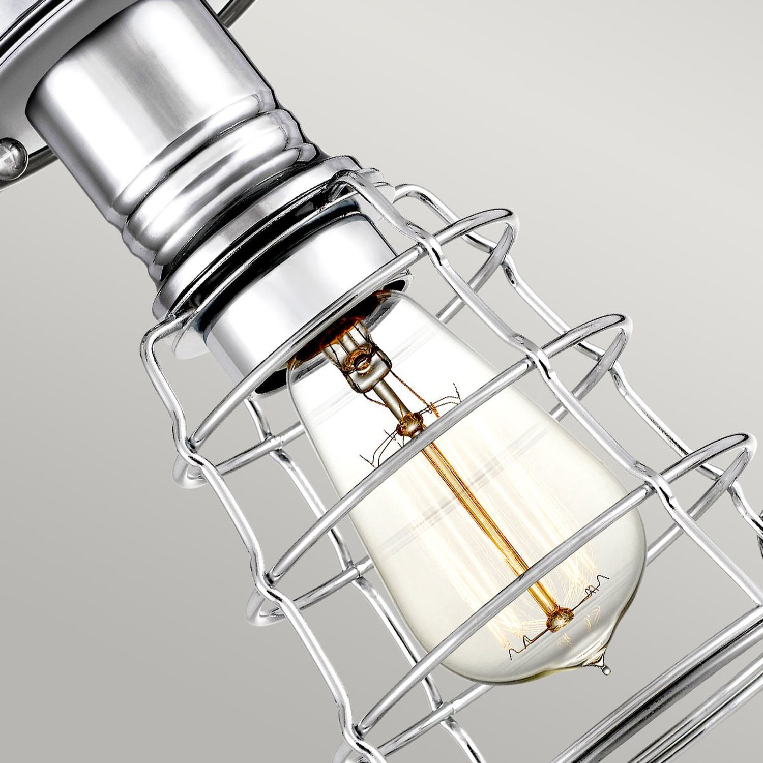 Glühbirne, Edison-Glühbirne, Lampenkorb, Metallfassung, Nordic/Industrie-Design