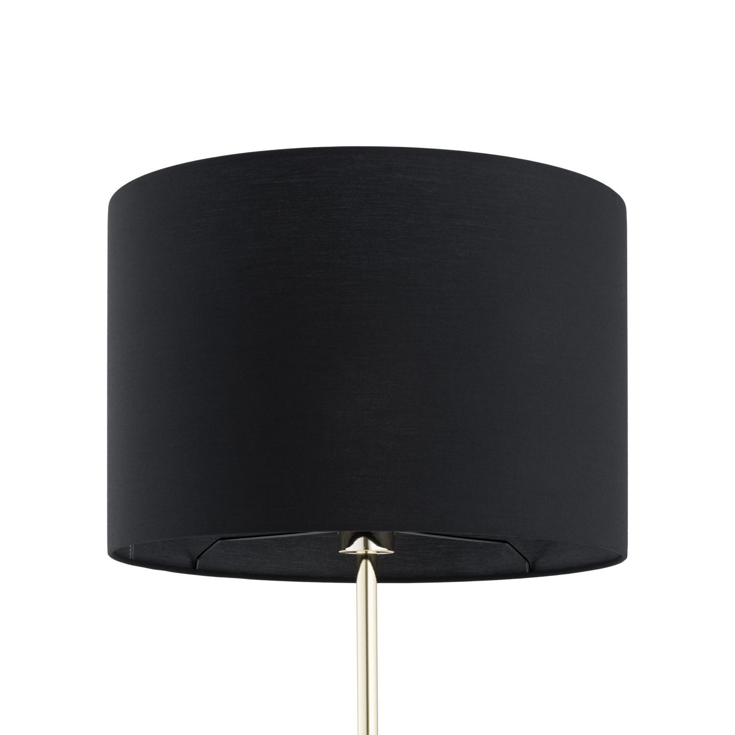 Lampadaire salon 160 cm tissu métal or noir E27 Lampe, Lampenschirm